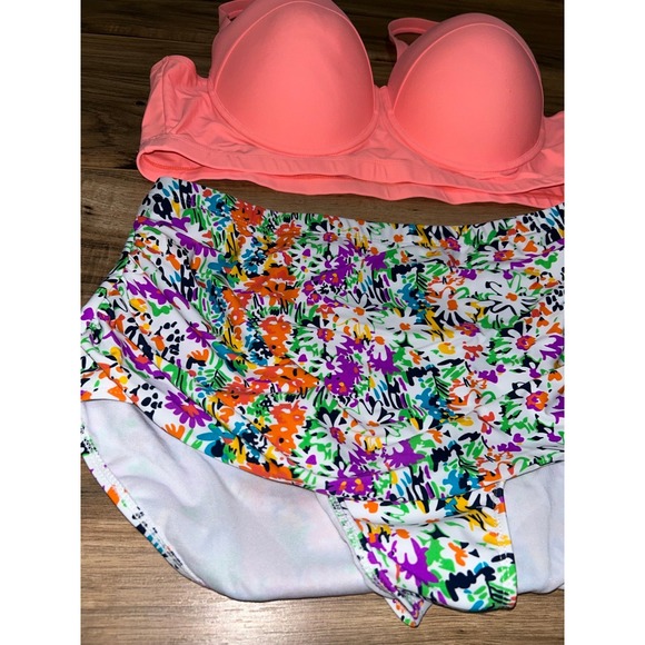 Tempt Me Women's Bikini Sets Two Piece Retro Swimsuit High Waisted, XXL - Picture 3 of 11